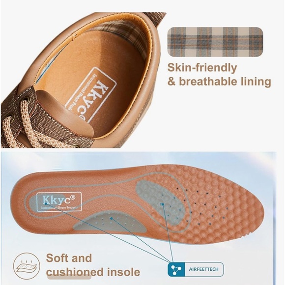 Kkyc Men's Shoes Comfortable Casual Shoes Slip on Lace up Shoes/size 7 - Picture 7 of 11